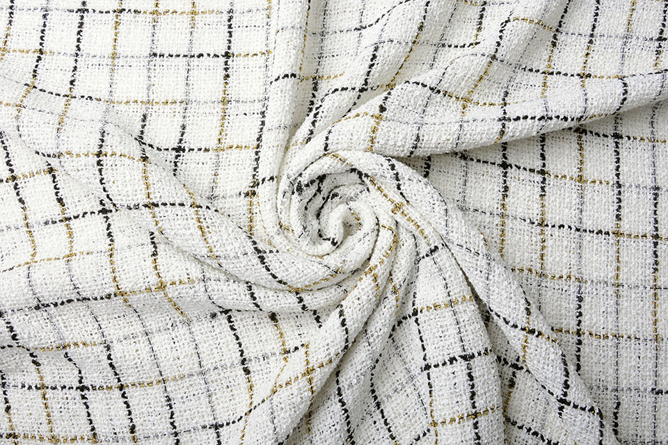 Bouclé Sjanelli Checkered Creme