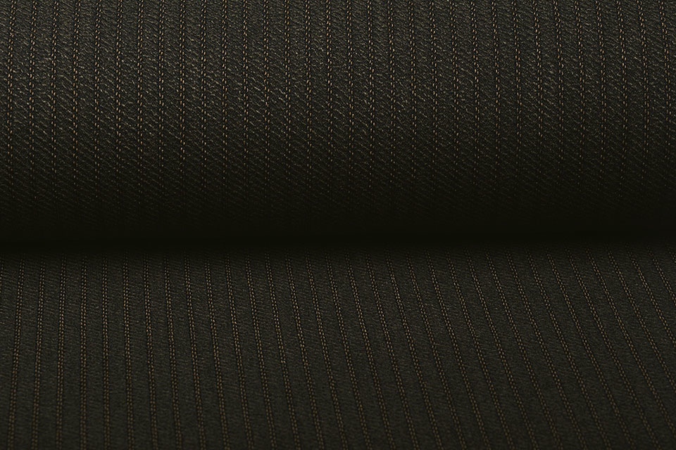 Stretch Gabardine Strepen Bruin