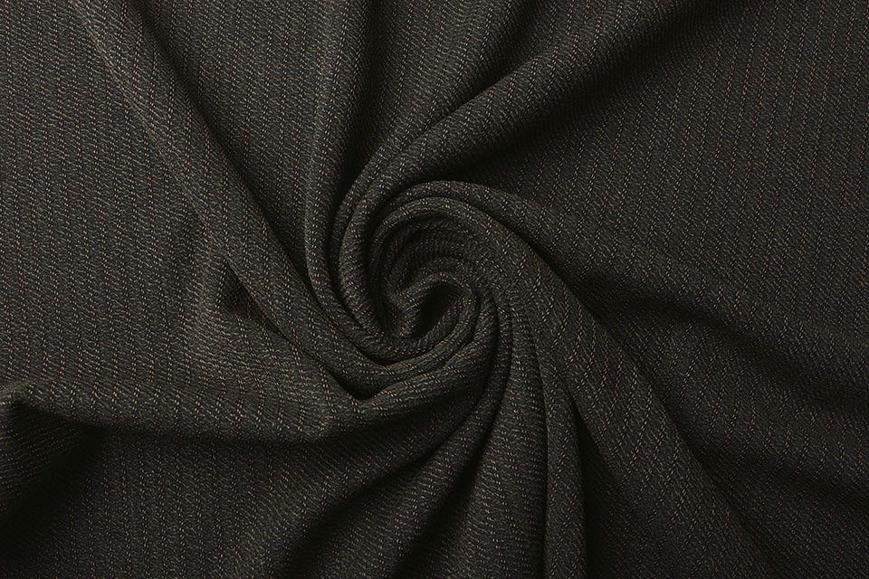 Stretch Gabardine Strepen Bruin