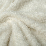 Wavy Curly Teddy Stof Creme