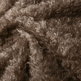 Wavy Curly Teddy Stof Taupe