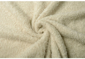 Wavy Curly Teddystoff Beige