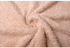 Wavy Curly Teddy Stof  Peach
