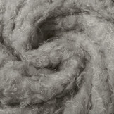 Wavy Curly Teddystoff Grau