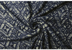 Gestrickter Stoff Calypso Marineblau