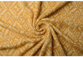 Gebreide Stof Calypso Oker Geel