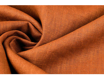 Gewaschenes Leinen Orange Rost Brique