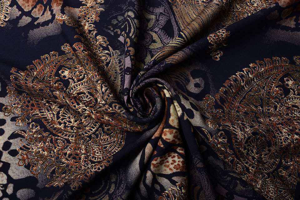 100% Viskose Indischer Orientalischer Brique