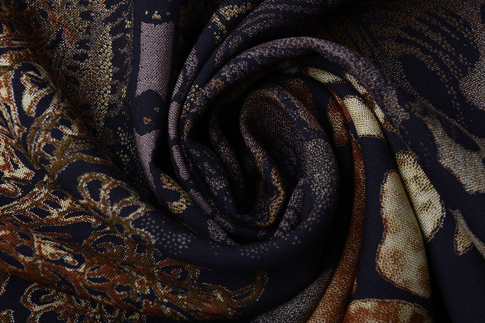 100% Viscose Indian Oriental Brique