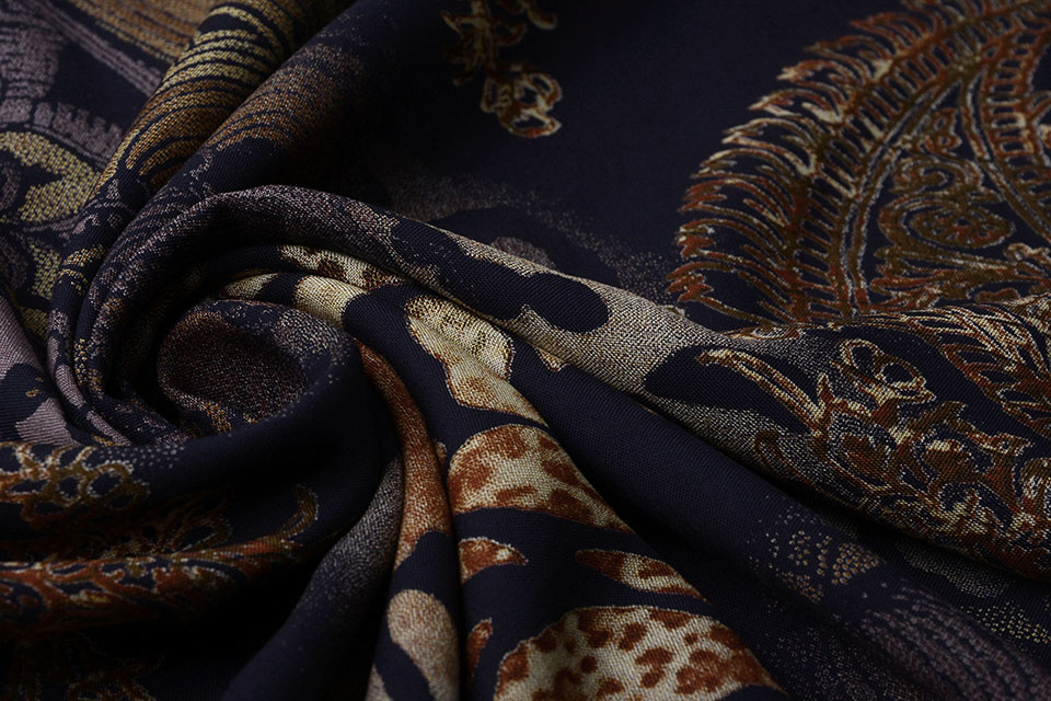 100% Viskose Indischer Orientalischer Brique