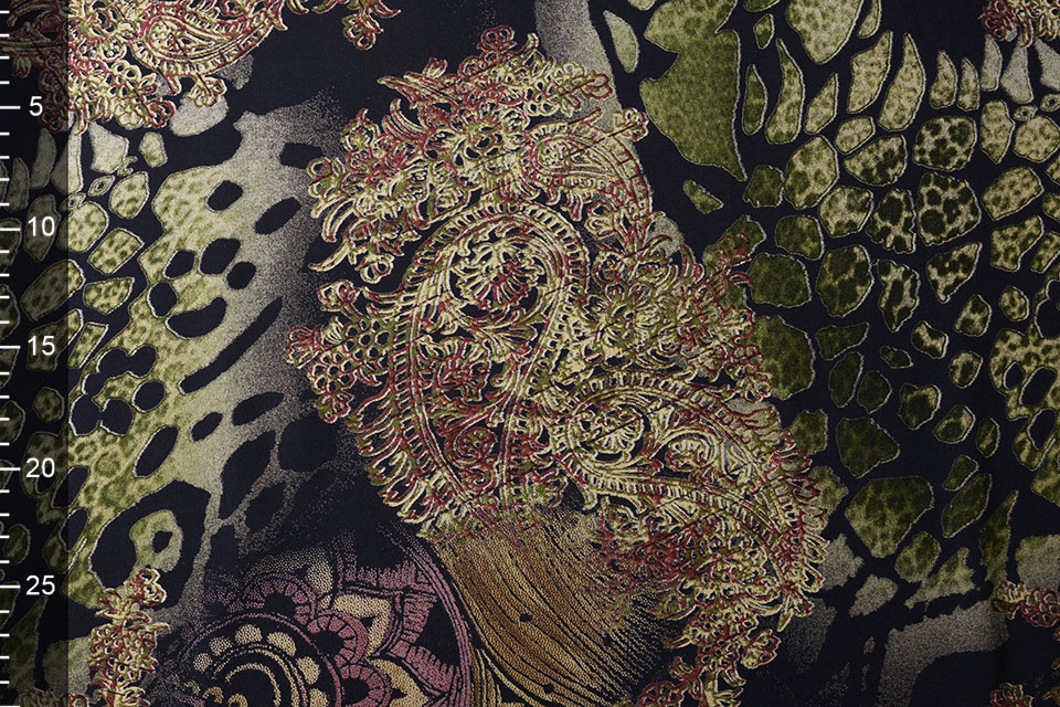 100% Viscose Indian Oriental Multi