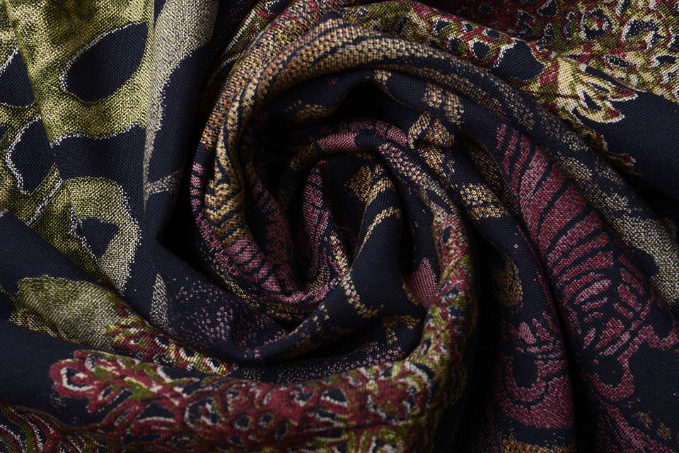 100% Viskose Indischer Orientalischer Multi