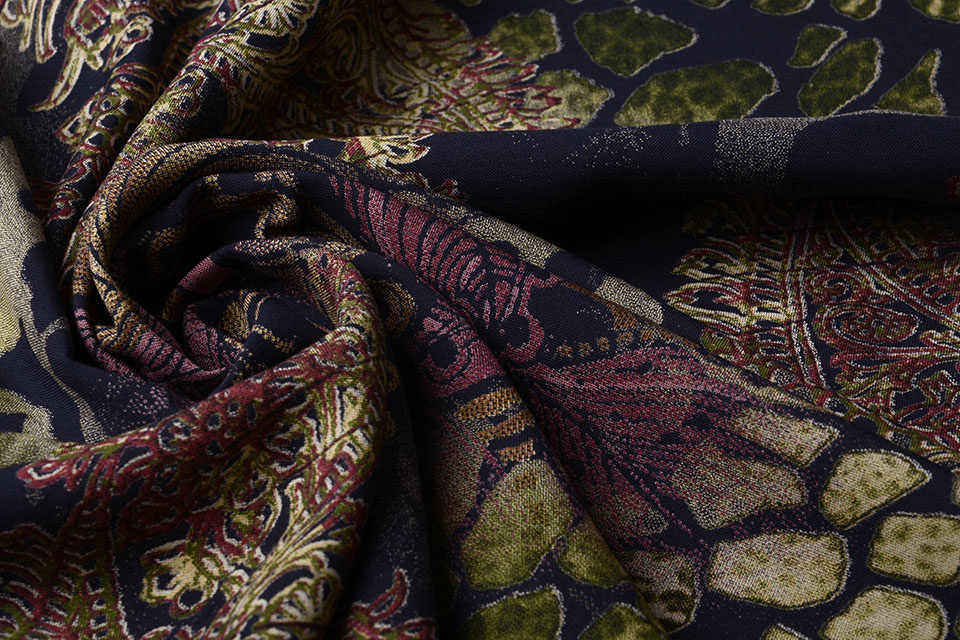 100% Viskose Indischer Orientalischer Multi