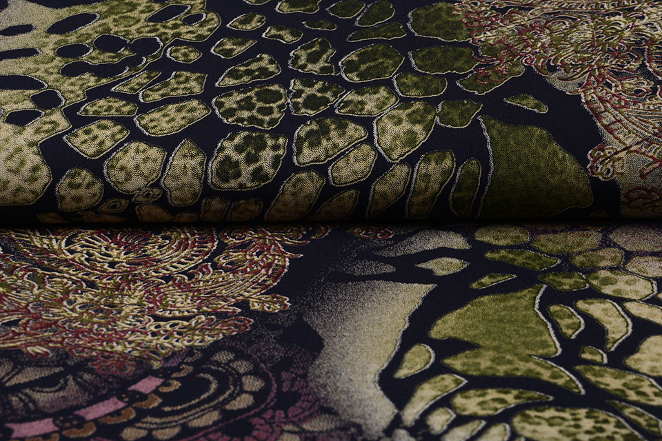 100% Viscose Indian Oriental Multi