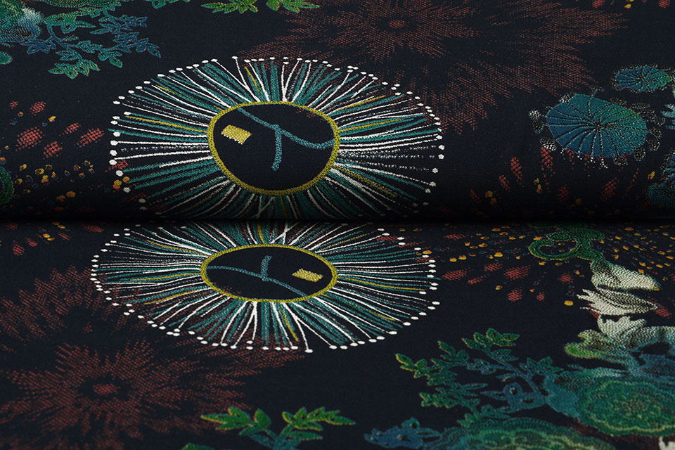 100% Viscose Flores Unicas Groen