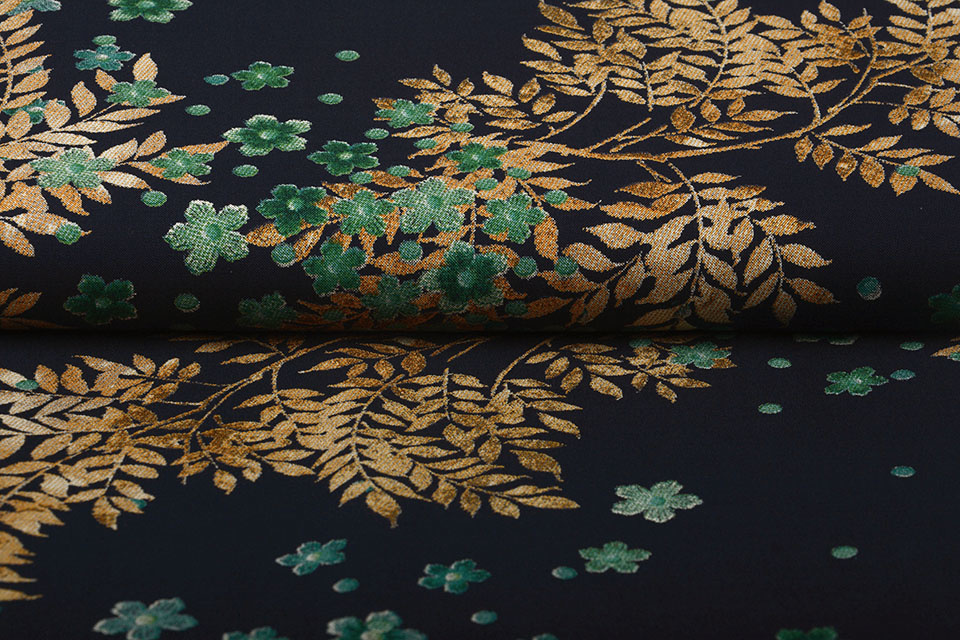 100% Viscose Bloesem Tak Groen