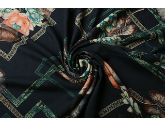 100% Viskose Seerose Grün