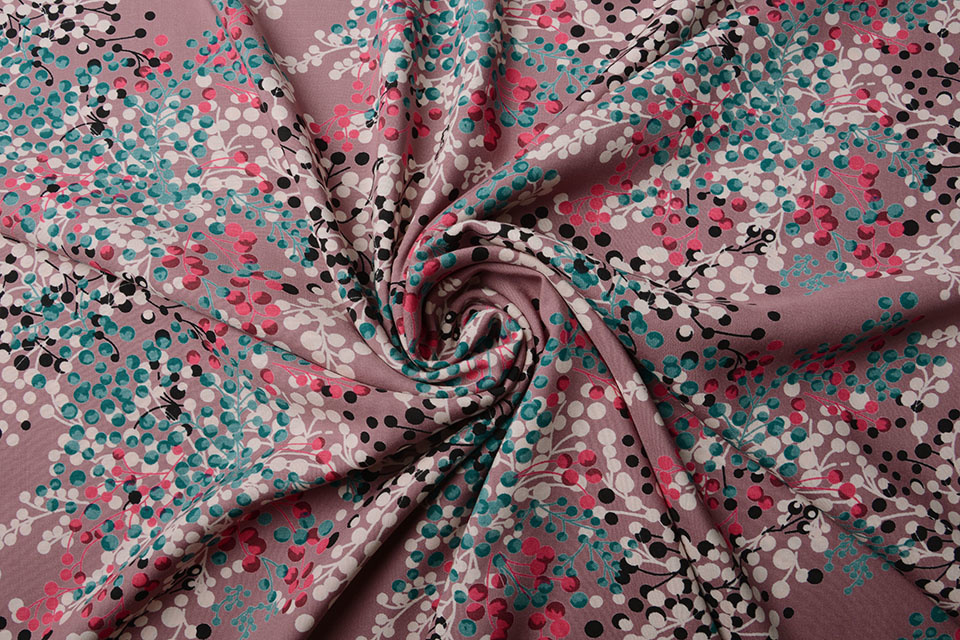 100% Viscose Elderberry Old Pink