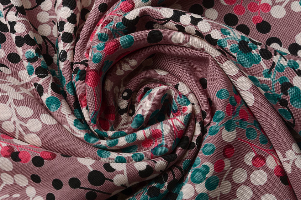 100% Viscose Elderberry Old Pink