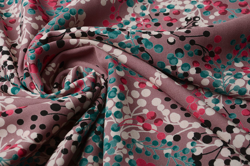 100% Viscose Elderberry Old Pink