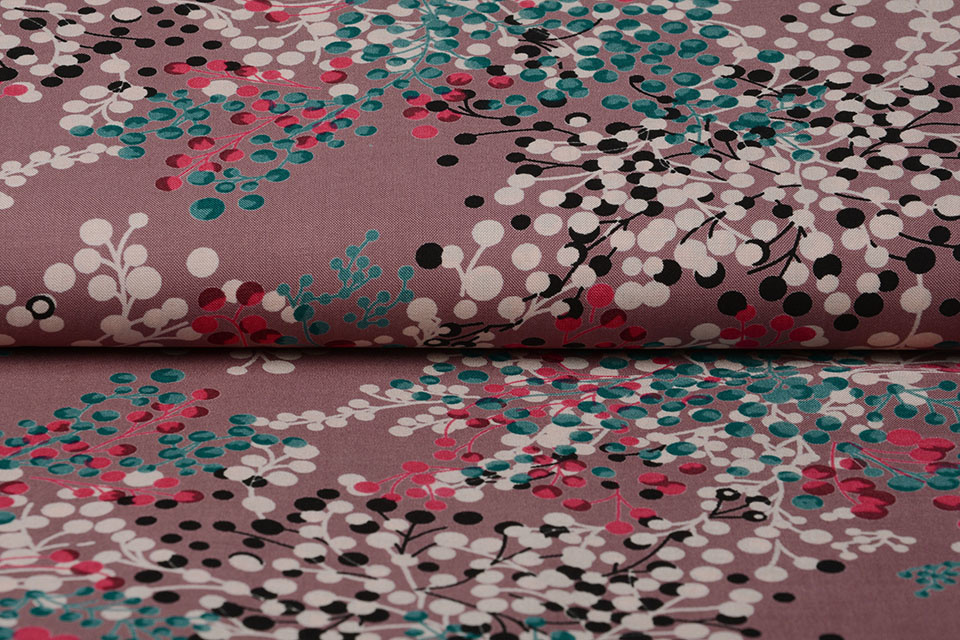 100% Viscose Elderberry Old Pink