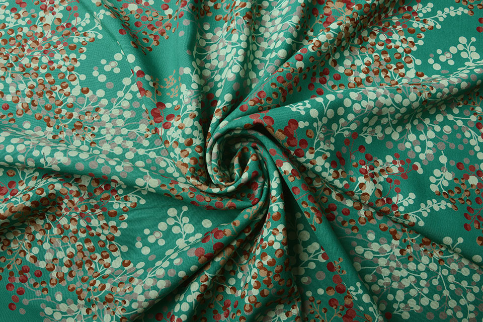 100% Viscose Vlierbes Groen
