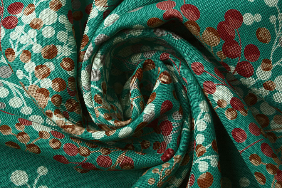 100% Viscose Vlierbes Groen