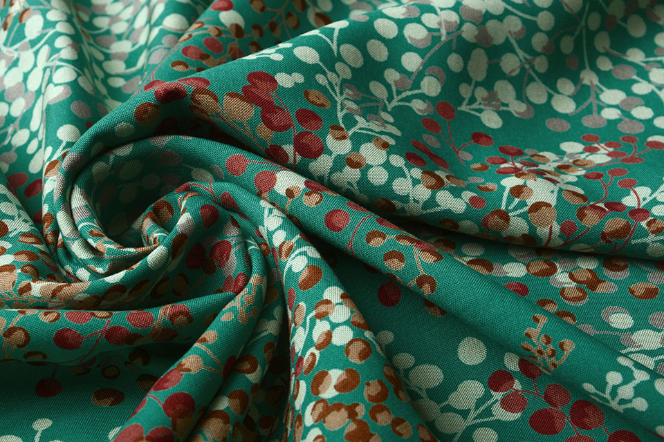 100% Viscose Vlierbes Groen