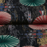 100% Viscose Parasol Rood Groen