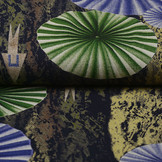 100% Viscose Parasol Blue Green