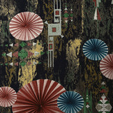 100% Viscose Parasol Rood Blauw