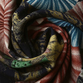 100% Viscose Parasol Red Blue