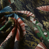 100% Viscose Parasol Red Blue