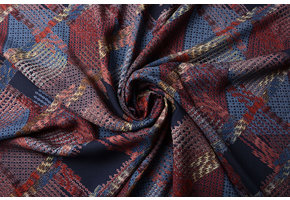 100% Viscose Baldosas Red