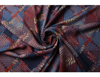 100% Viskose Baldosas Rot