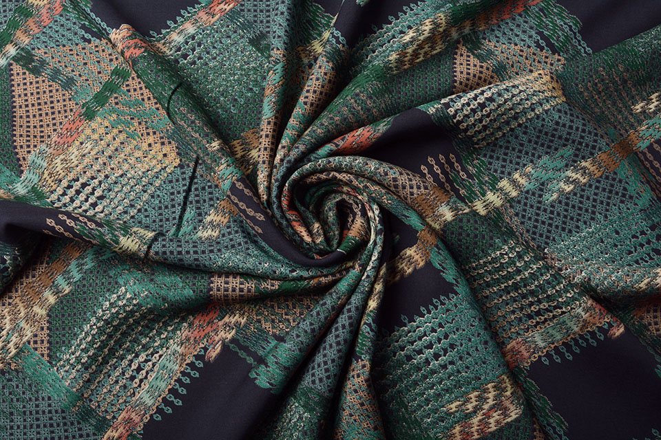 100% Viscose Baldosas Green