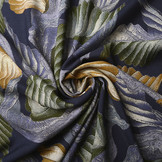 100% Viscose Bustani Leaves Multi 3