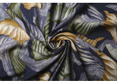 100% Viscose Bustani Leaves Multi 3