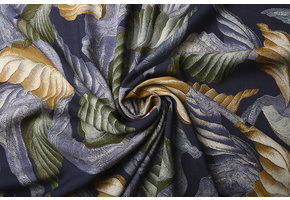 100% Viscose Bustani Leaves Multi 3