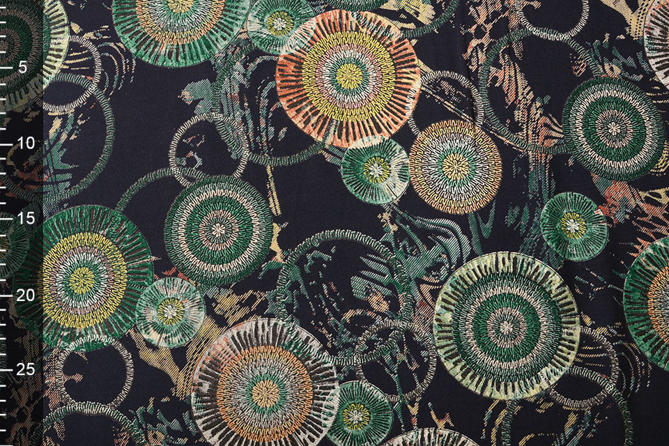100% Viscose Círculos Multi 2
