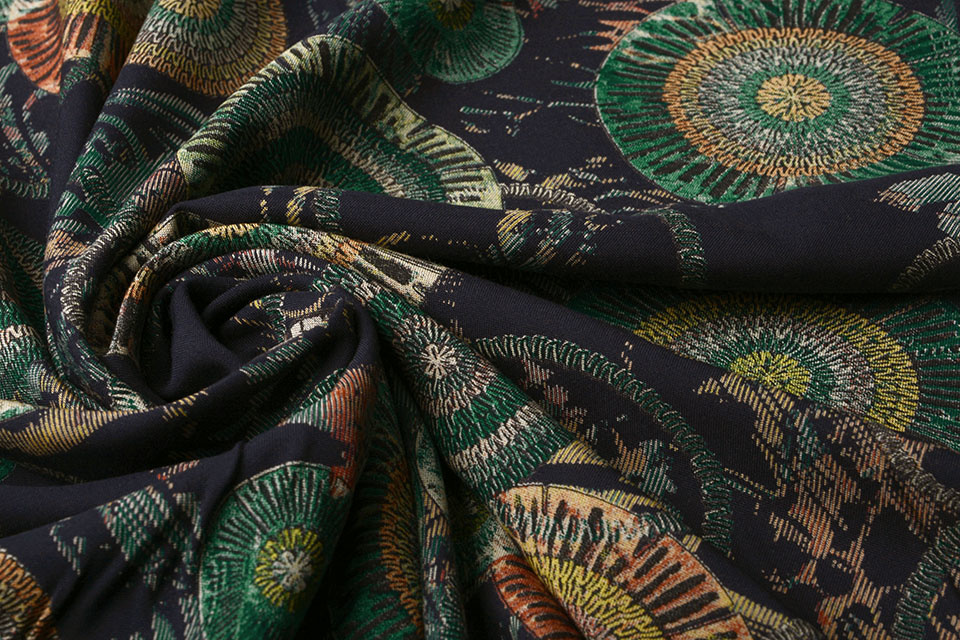 100% Viscose Círculos Multi 2