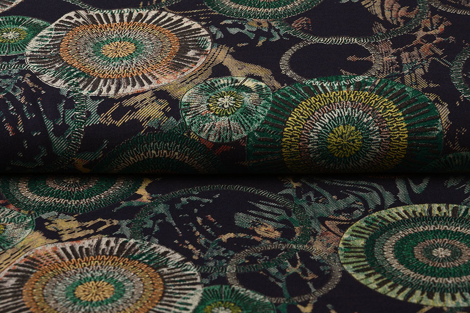 100% Viscose Círculos Multi 2