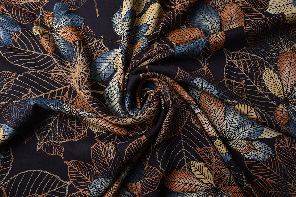 100% Viscose Kastanjeblad Multi 3