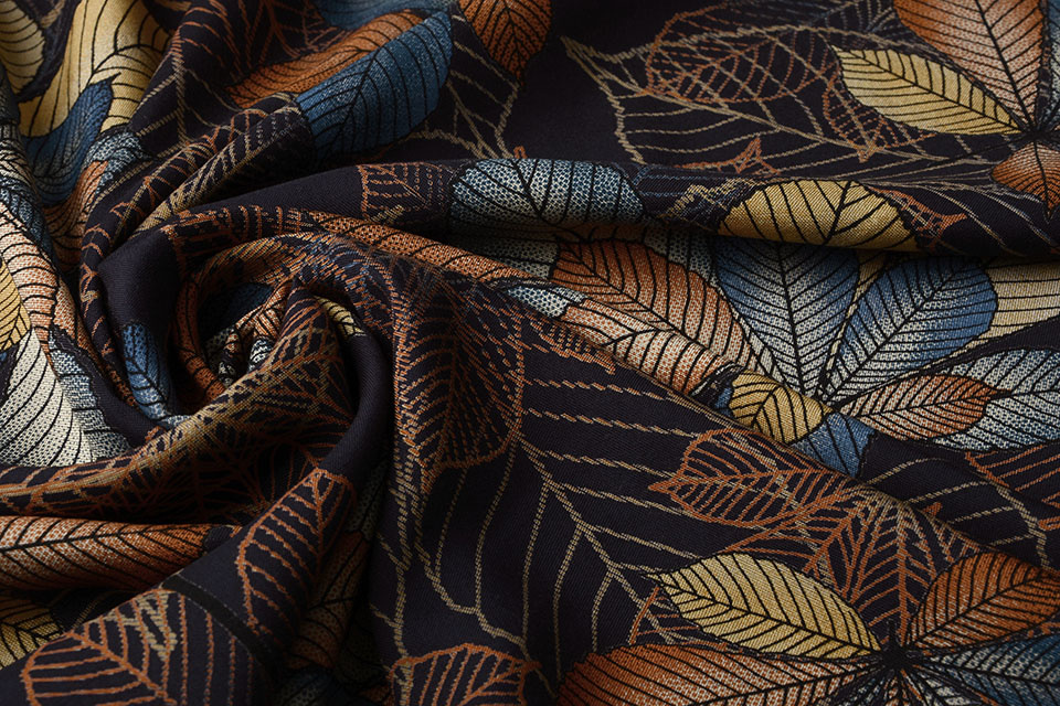 100% Viscose Kastanjeblad Multi 3