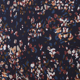 Jersey Crepe Camouflage Multi Navy Blue