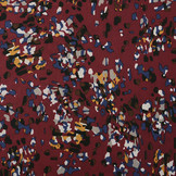 Jersey Crepe Tarnmotiv Multi Bordeaux