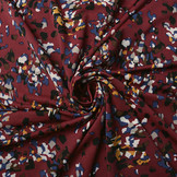 Jersey Crepe Tarnmotiv Multi Bordeaux