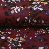 Jersey Crepe Tarnmotiv Multi Bordeaux