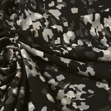 Jersey Crepe Tarnmotiv Multi Schwarz