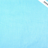 100% Baumwolle Punkte Mini Aqua Weiß